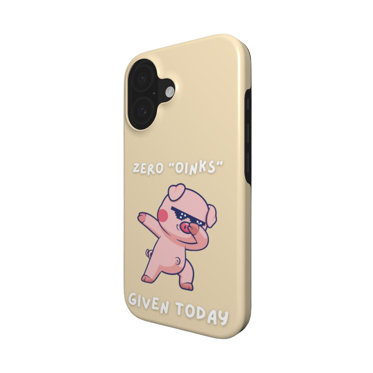 Cute Pig "Zero Oinks" Tough Case