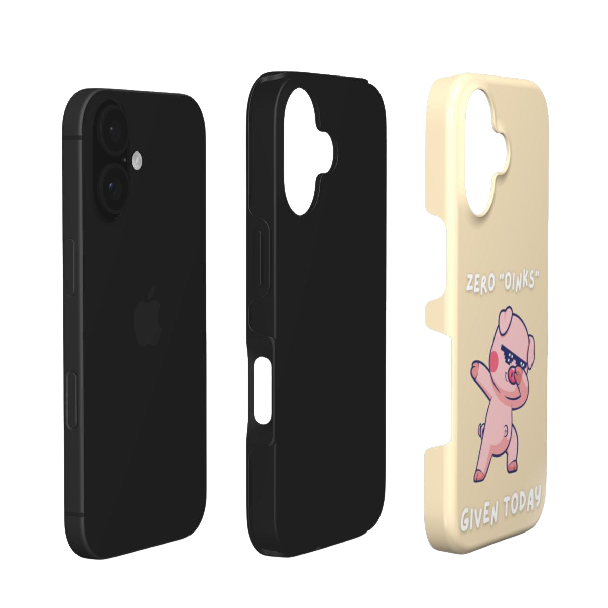 Cute Pig "Zero Oinks" Tough Case