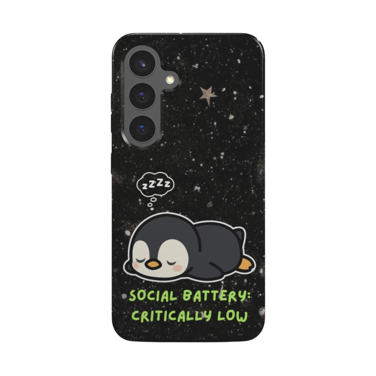 Penguin "Social Battery Low" Tough Case