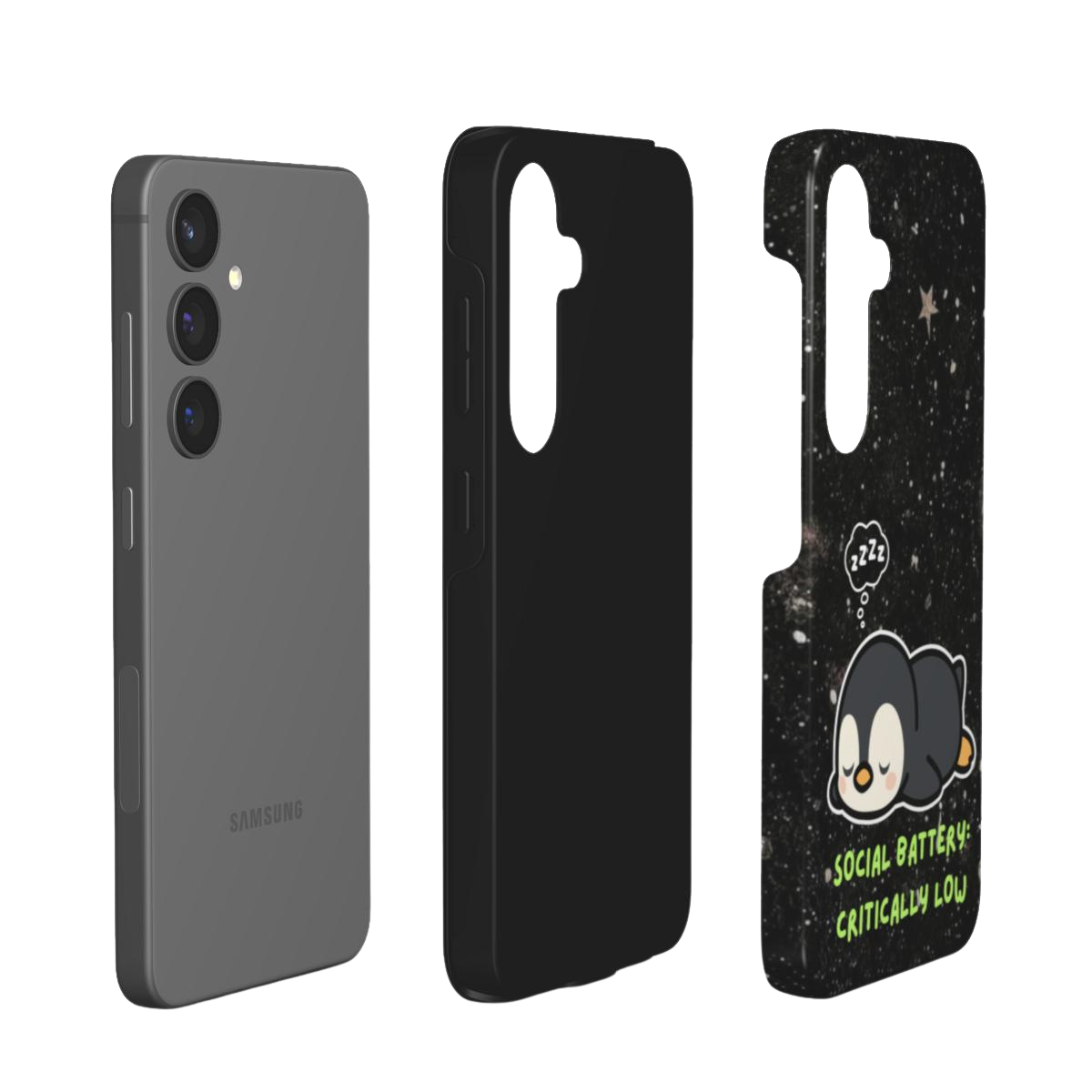Penguin "Social Battery Low" Tough Case